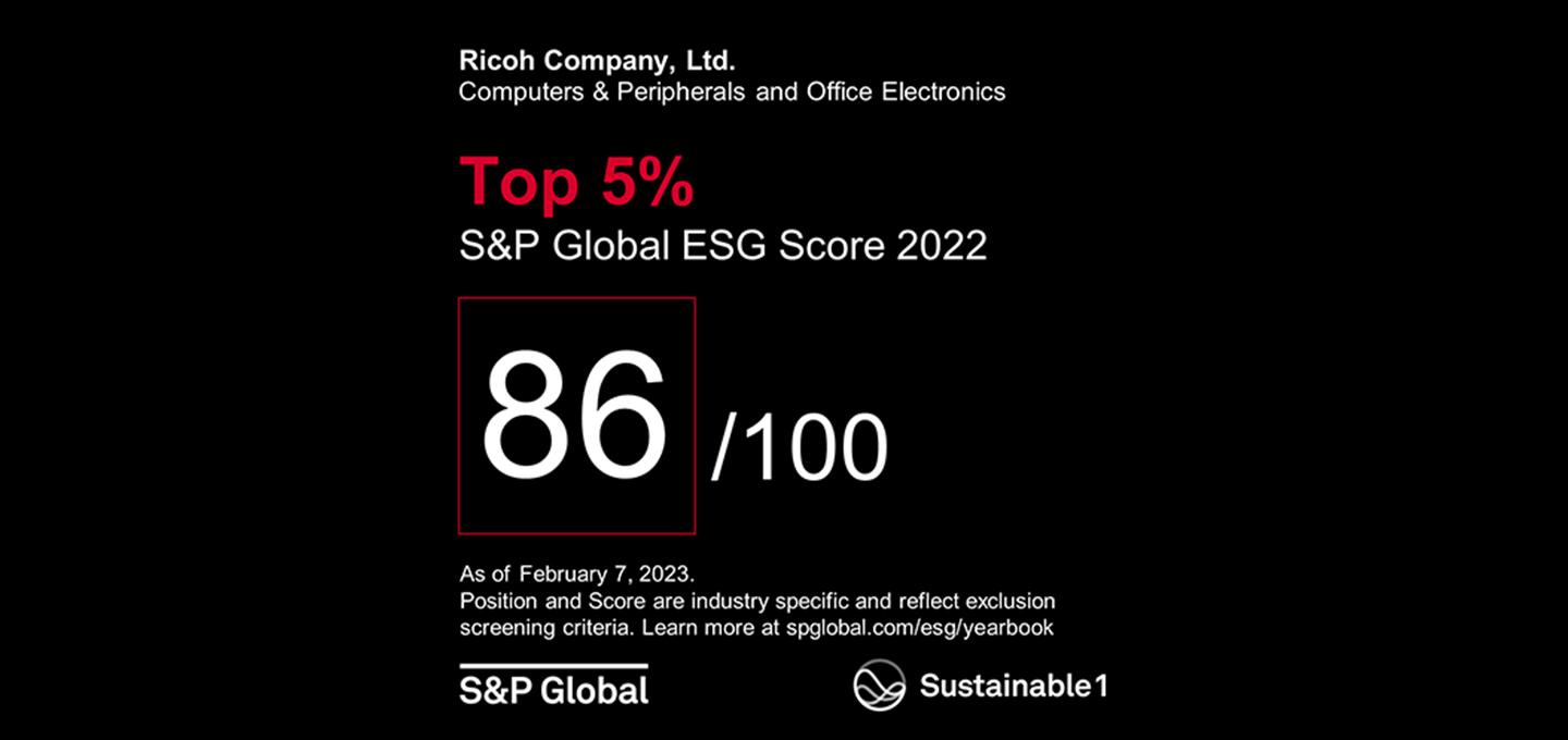 Ricoh selected as a member of the Sustainability Yearbook 2023 by S&P Global