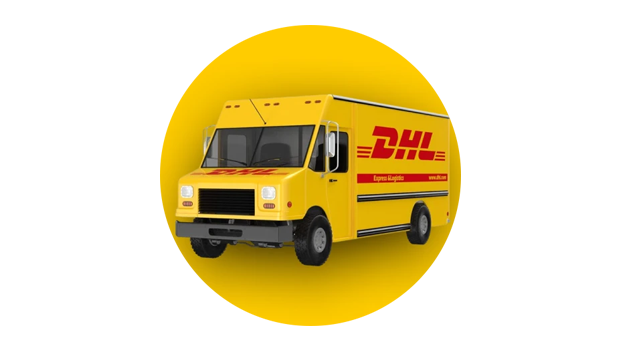 Truck with DHL logo