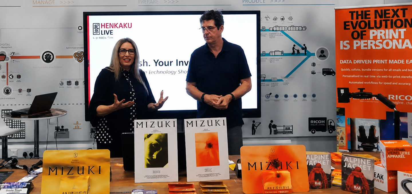 HENKAKU Live print industry webinar presentation at Ricoh event