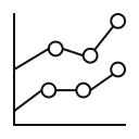 Icon of a line graph with dots showing an upward trend, representing growth or progress.