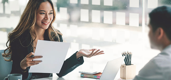 RPSE Supplier Inforamtion - woman with paper