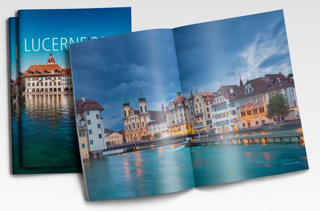 The Lucerne tourist guide will be printed live on the Ricoh Pro™ VC70000