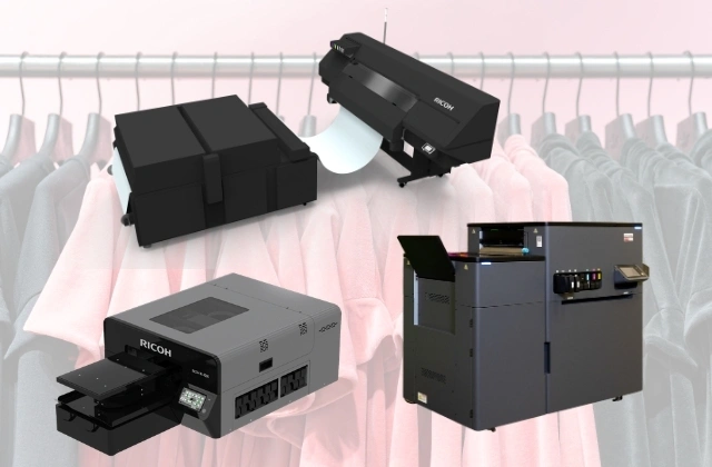 RICOH Pro™ D1600, RICOH Ri 4000, and XTF D430, powered by Ricoh.